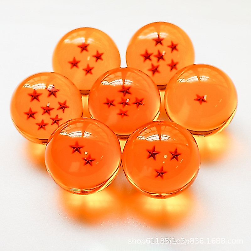 Dragon Ball 7.6 ซม.แก้วคริสตัล Ball Goku Shenron อะนิเมะ Figurine Home Car Decor สําหรับนักสะสม