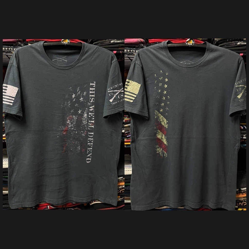 เสื้อยืดแนววินเทจ แนวทหาร Grunt style L/XL