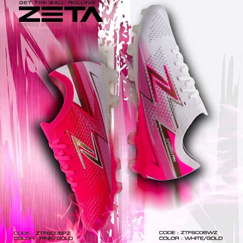 (ZETAลิขสิทธิ์💯)ไซส์ 38-44 รองเท้าฟุตบอล/สตั๊ด ZETA SUPERNOVA PRO Flyknit ไซส์เด็ก-ผู้ใหญ่