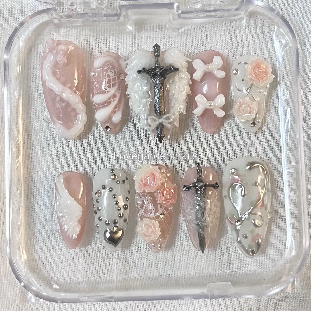 Rosé†mourning - press on nails