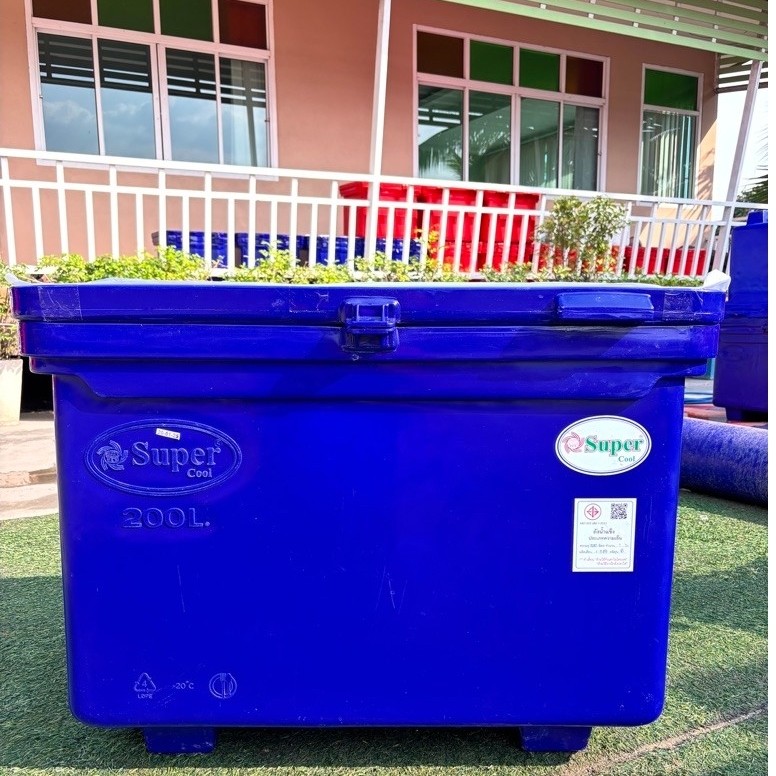 ถังแช่น้ำแข็ง 200 L  ส่งตรงจากโรงงานผลิต มีรับประกัน มี มอก.ได้มาตราฐาน ไซส์มาตราฐาน สินค้าขายดี (สั่งซื้อทีละ 1 ใบ)