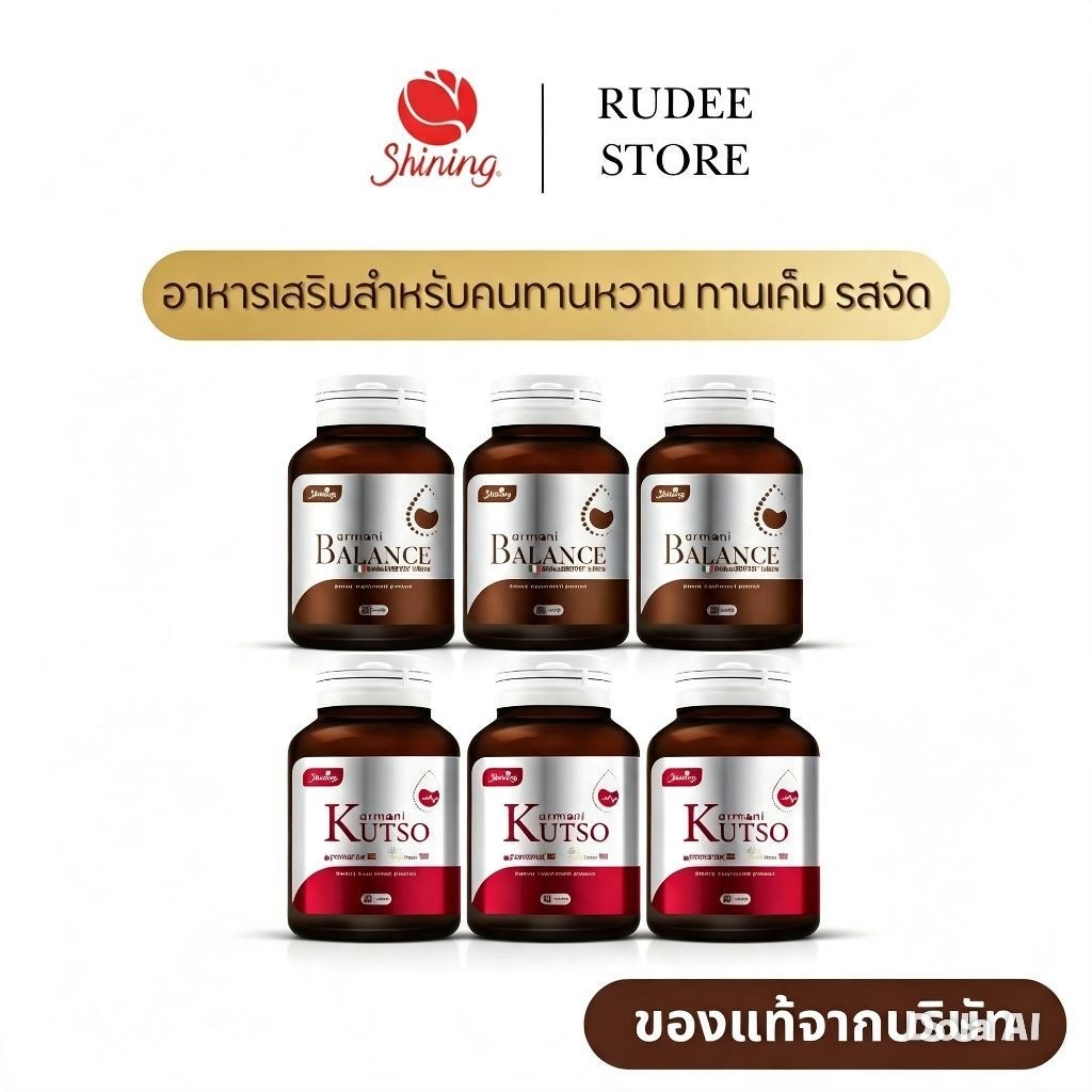 ( ของแท้ เซ็ตสุดคุ้ม 6 กระปุก ) อาโมนิบาลานซ์ Armoni Balance อาโมนิคัทโซ Armoni Kutso อาหารเสริมคนหน