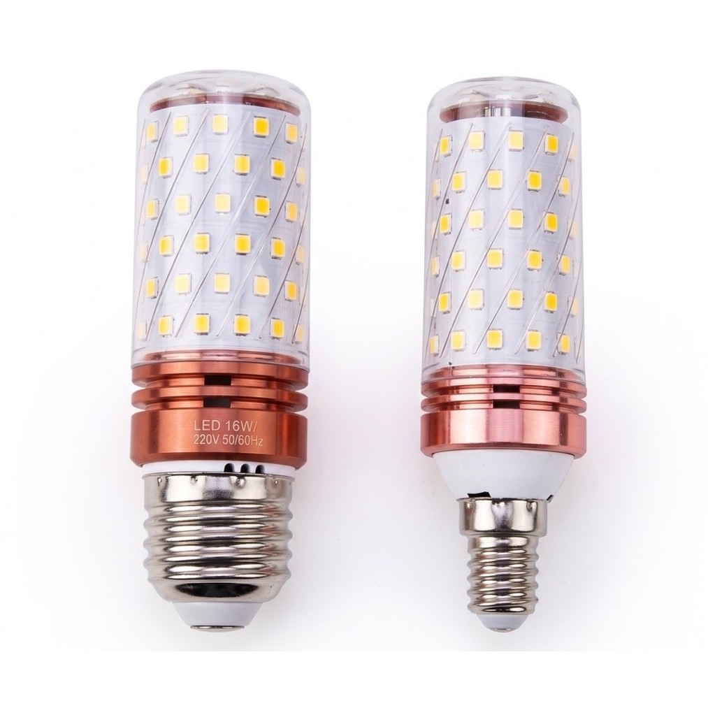[เคลียร์สต๊อค] หลอดไฟ LED ขั้วเกลียว E27 E14 ทรงข้าวโพด 12W 16W 20W 24W เดย์ไลท์ วอร์มไวท์ สลับ 3 สี