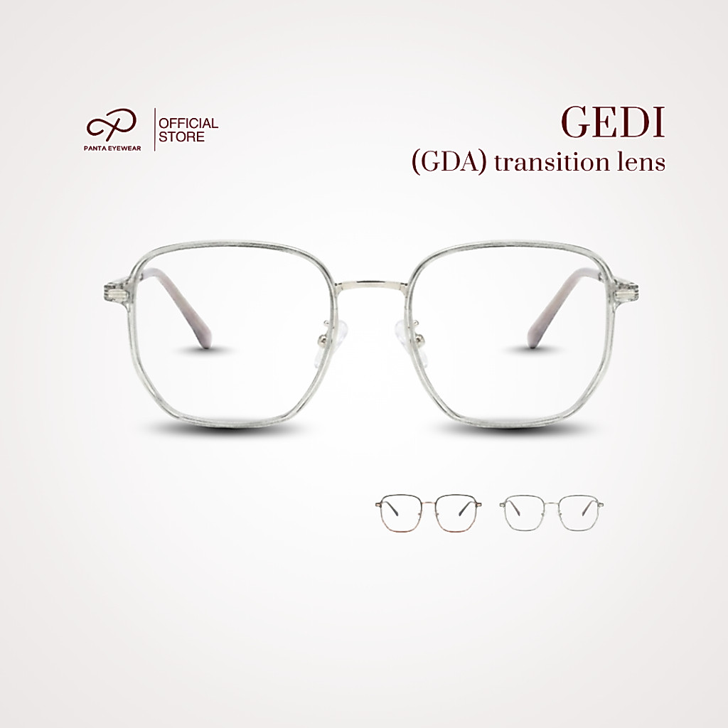 PANTA | (สายตาสั้น) GEDI แว่นสายตาสั้นกรองแสงออกแดดเปลี่ยนสี *ค่าสายตาสองข้างเท่ากัน ไม่มีเอียง