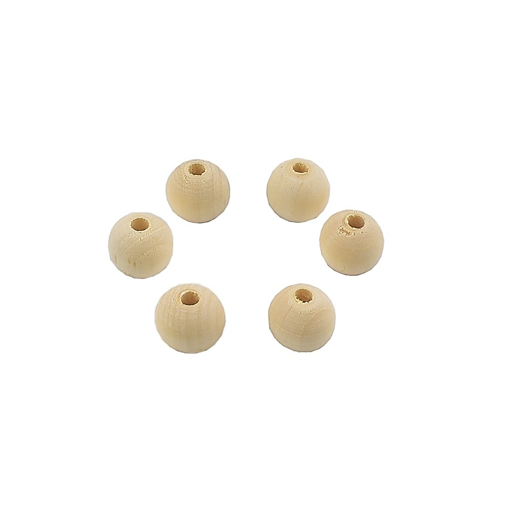 5-100pcs【JS454】ลูกปัดไม้ธรรมชาติ ทรงกลม หลายขนาด สําหรับทําเครื่องประดับ งานฝีมือ DIY 5-100 ชิ้น ต่อล็อต