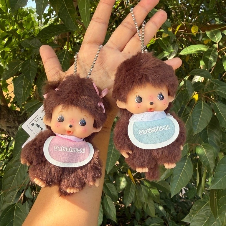 สินค้าพร้อมส่งในไทย Monchhichi ลิขสิทธิ์แท้ จากญี่ปุ่น พวงกุญแจ กระเป๋าเหรียญ Hipper