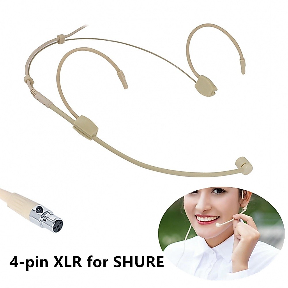 BIG DISCOUNTS Hypercardioid Beige Headset Microphone with XLR Connector for Shure Wireless System[BABYHOOD-TH]