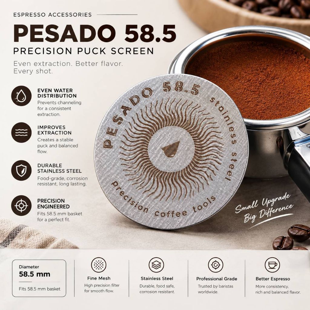 Pesado puck screen 58.5mm. สินค้าพร้อมจัดส่งไว
