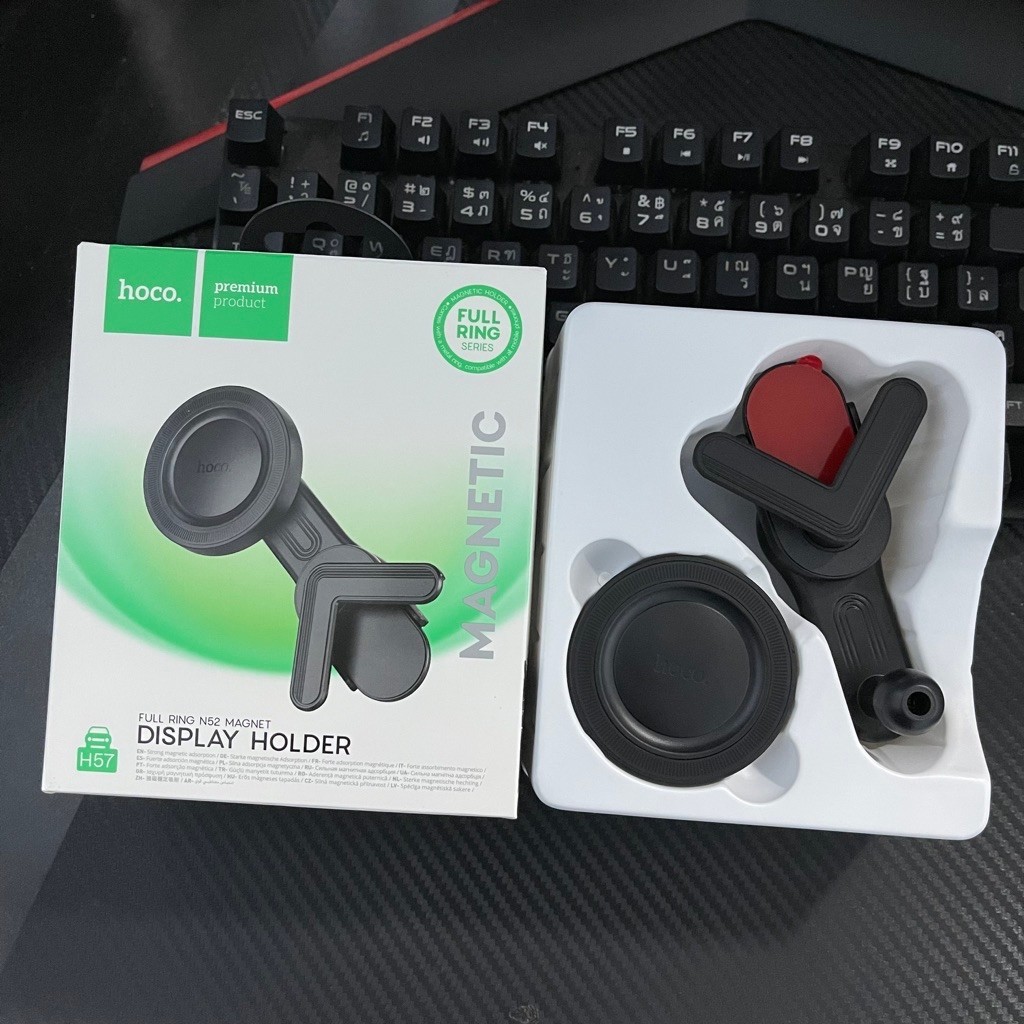 ส่งต่อ ที่ยึดติดรถยนต์แบบแม่เหล็ก HOCO H57 ที่จับมือถือ Magnetic Ring Car Holder สำหรับติดหน้าจอรถยน