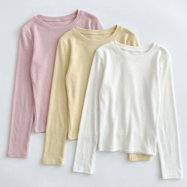 INFINITY : Shamy Longsleeve (ชามี่) เสื้อแขนยาวทรงเรียบที่หยิบมาใส่ได้ทุกวัน ดีไซน์คอกลมคลีน ๆ ตัวเสื้อทรงพอดีตัว