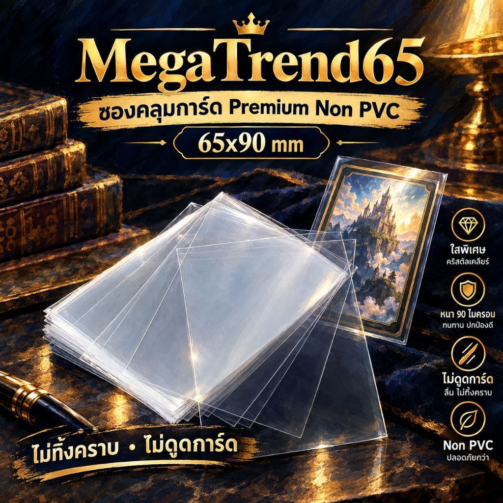 ของแท้100% ซองใส ใส่การ์ด ดีและถูก ขนาด 65x90mm สำหรับ Magic the Gathering Board Game บัดดี้ไฟท์ ยูกิ โปเกมอน ดีสุดๆ1