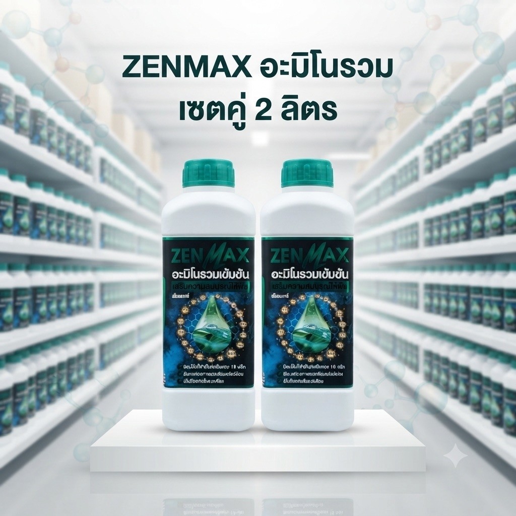zenmax อะมิโนเข้มข้น อะมิโนทางด่วน ขนาด 1ลิตร 2 ขวด(Z2)