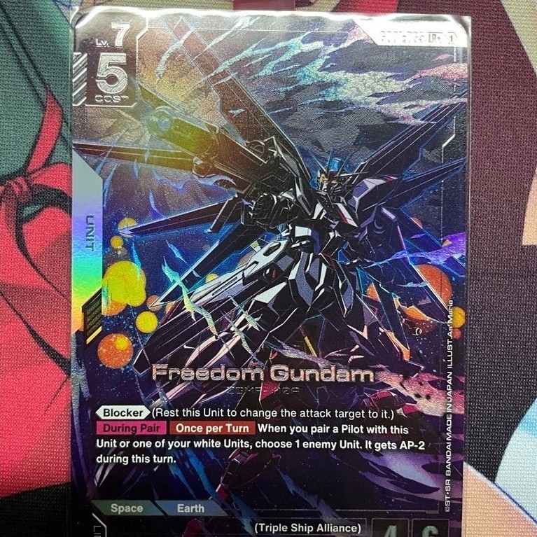 Freedom Gundam GD01-065 LR+ (Alt Art,PA) - Gundam Card Game EN (Newtype Rising)