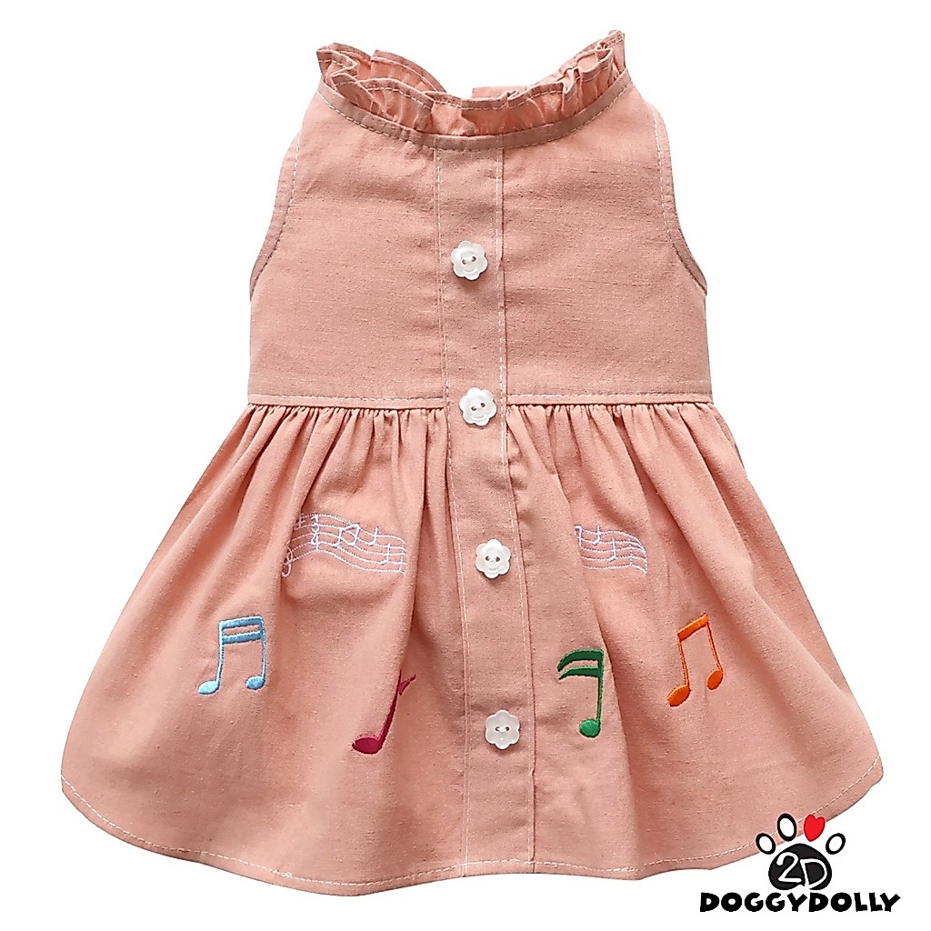 Pet clothes -Doggydolly  เสื้อผ้าแฟชั่น น้องหมาน้องแมว  สัตว์เลี้ยง ชุดกระโปรง  ลายดอก แขนกุด ขนาดไซส์ 1-9 โล  D830