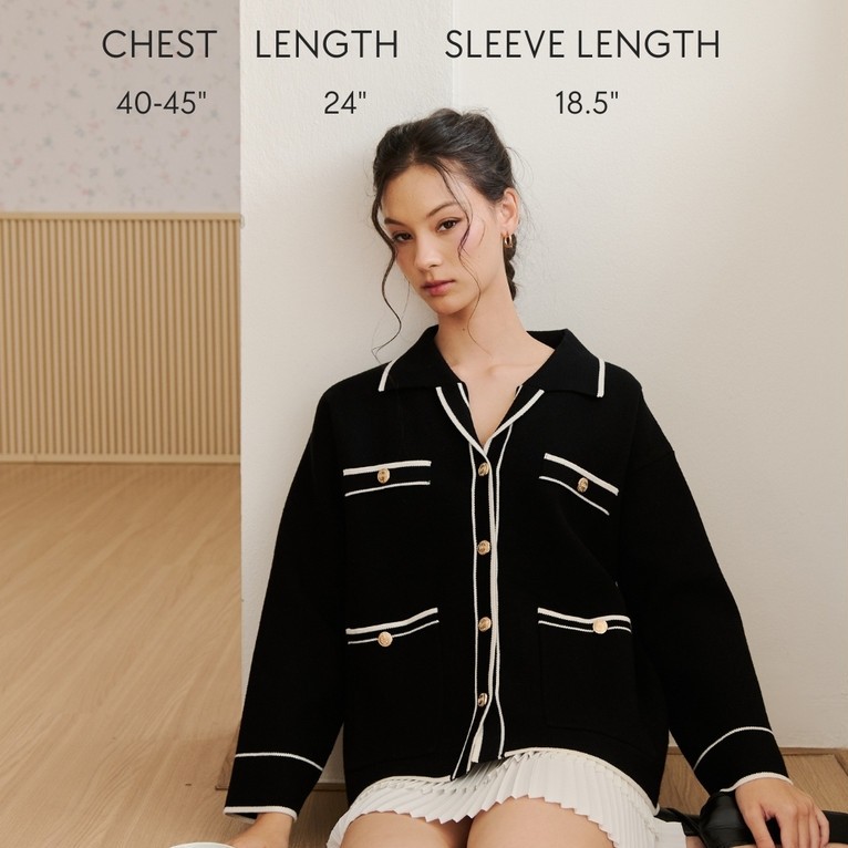 Dakota Cardigan เสื้อคลุมไหมพรมทรงสวยกระดุม Miladi