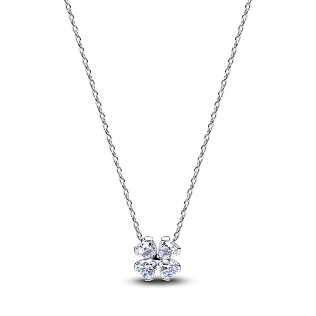 (ของแท้💯 พร้อมส่ง🔥)Pandora Lucky Clover Necklace แพนโดร่าสร้อยคอโคลเวอร์ แห่งความโชคดี