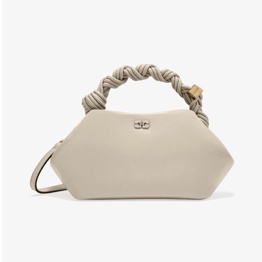 Ganni Bang Small Bou Bag in Light Grey