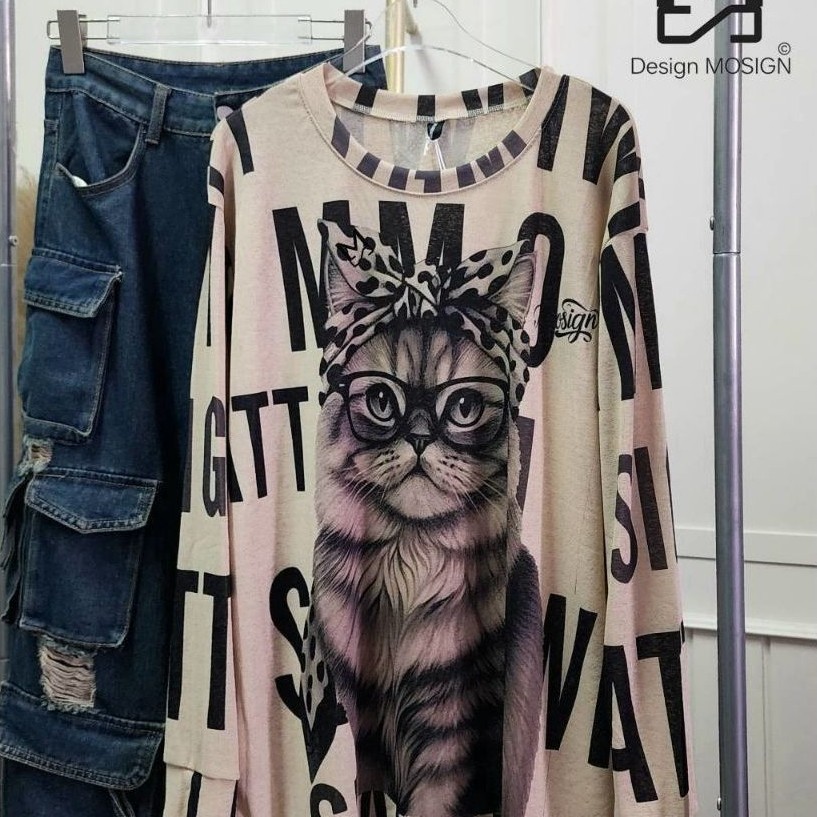 เสื้อสลาฟแขนยาว  อก44" ผ้านิ่มเด้ง ใส่สบาย
