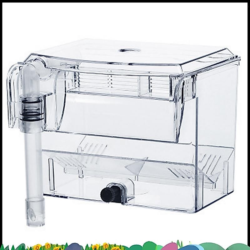 Super Clear ถังปลา Breeding Hatchery House Incubator Aquarium โปร่งใส Breeder การแยกแขวนกล่องสัตว์เลื้อยคลานเต่า