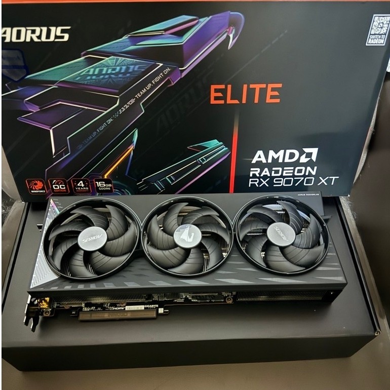 RX 9070XT AORUS ELITE 16G ประกันarchiva 21/05/2028