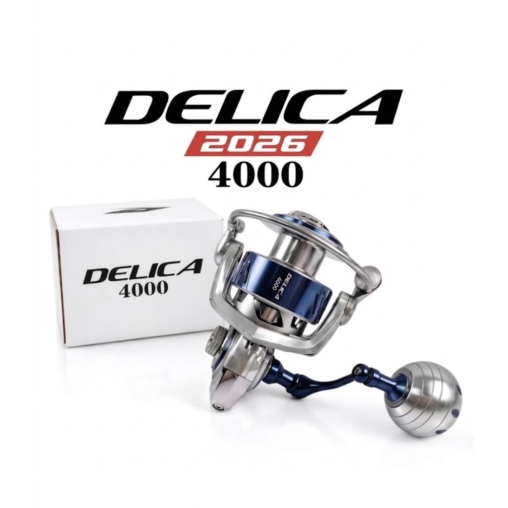 รอกสปิน RYOKO  DELICA new2026 ขนาดเบอร์4000 สำหรับงานจิ้ก แคส ตีเหยื่อชายฝั่ง สวย ทน แกร่ง