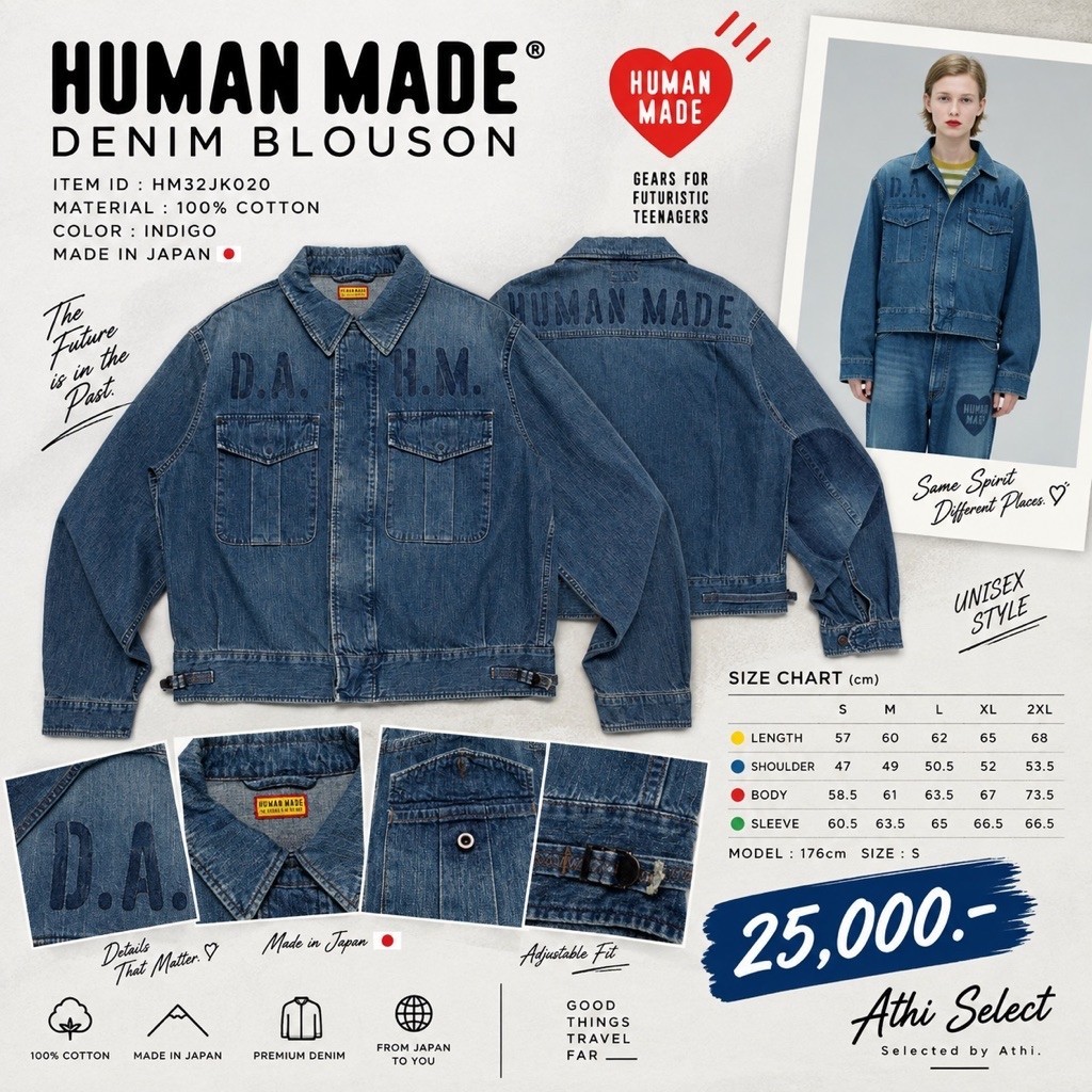 HUMANMADE DENIMBLOUSONHM32JK