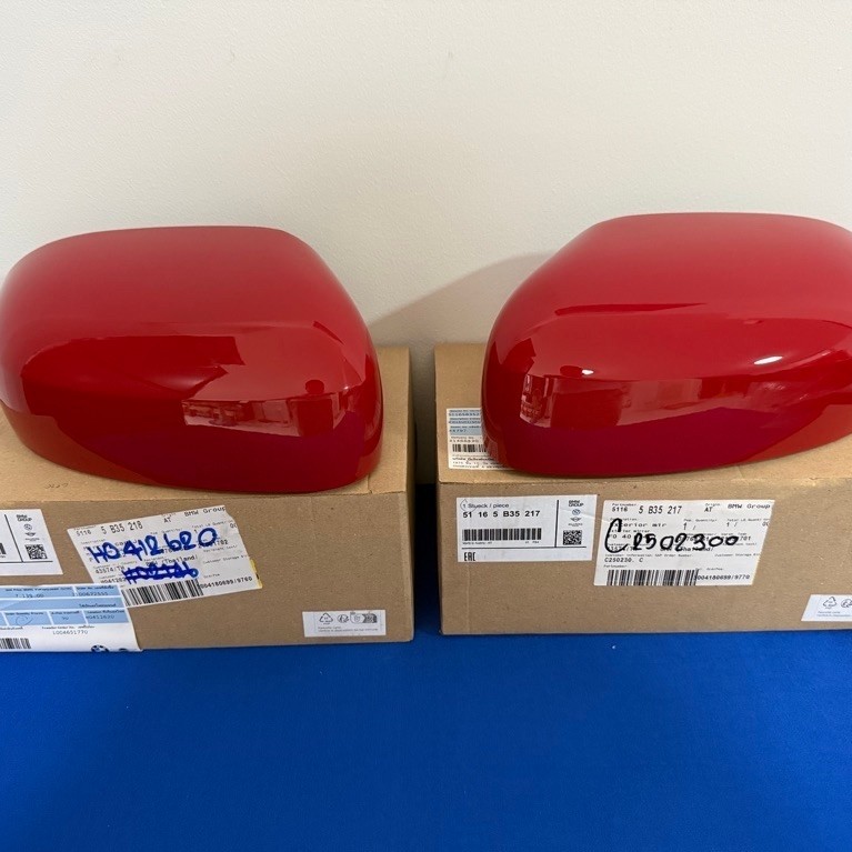 ฝาครอบกระจกมองข้าง MINI COOPER ตรงรุ่นJ01 J05 ACEMAN JCW สีแดงแท้ สีเดิมโรงงาน ของแท้(มือสองสภาพใหม่