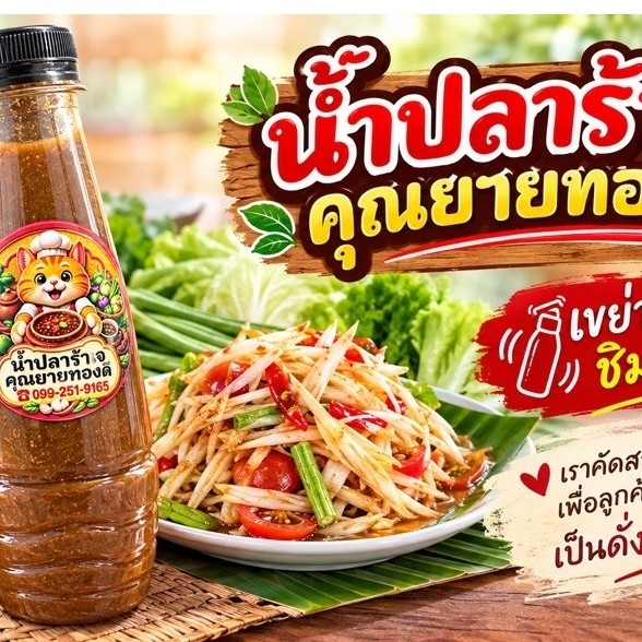 ปลาร้าเจ ปลาร้าตำนัว คุณยายทองดี 250-270 ml. ประกอบอาหาร แกง ยำ ตำ หมักปลาน้อยเจ❌คำเตือน เขย่าก่อนเท ชิมก่อนปรุงทุกครั้ง