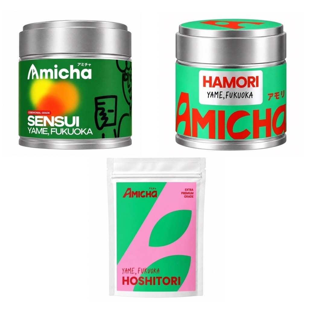 [พร้อมส่ง] AMICHA SENSUI เซนซุย / HAMORI ฮาโมริ / HOSHITORI โฮชิโทริ ผงมัทฉะ 100% จากเมืองยาเมะ, ฟุกุโอกะ