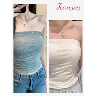 เสื้อเกาะอก ส่องประกาย  บุฟองน้ำ เย็นสบายไม่โป๊