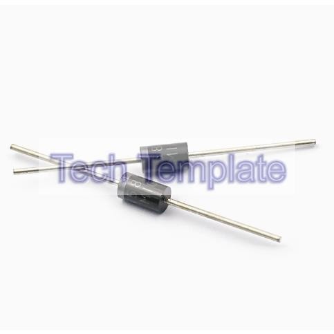 ((10 ชิ้น) 1N5820 IN5822 1N5822 1N5824 1N5825 Shoteki Rectifier Diode 3A 5A 30V 40V In-Line