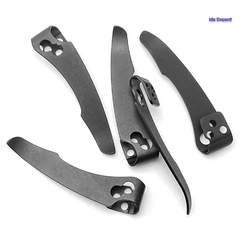 ไทเทเนียมมีดพับพ็อกเก็ตคลิปกลับ Clamps สําหรับเหล็กเย็น ColdSteel Recon1 DIY ทําอุปกรณ์เสริมอะไหล่เป