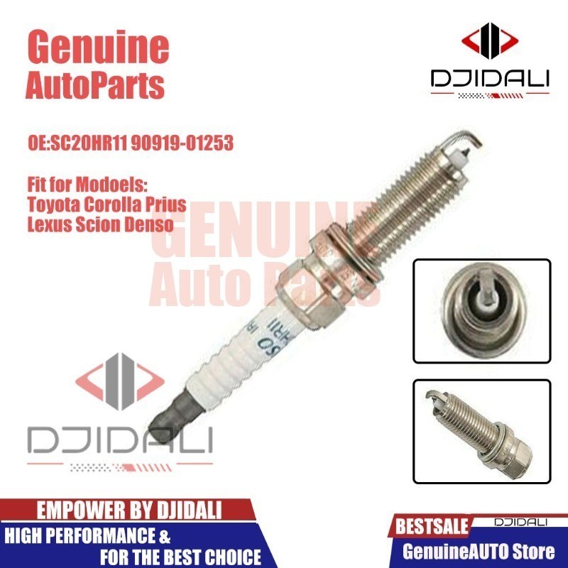 【ของแท้】หัวเทียนอิริเดียม Sc20hr11 90919-01253 สําหรับ Toyota Corolla Prius Lexus Scion Denso 4 ชิ้น