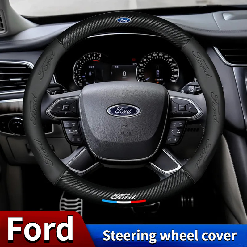 ที่หุ้มพวงมาลัยรถยนต์หนังหุ้มพวงมาลัยสําหรับ Ford Ranger Focus