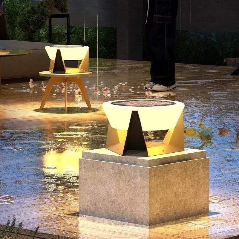 Outdoor Pillar Light Solar Wall Light Villa Gate Light Outdoor Floor Light Waterproof Pillar Light C