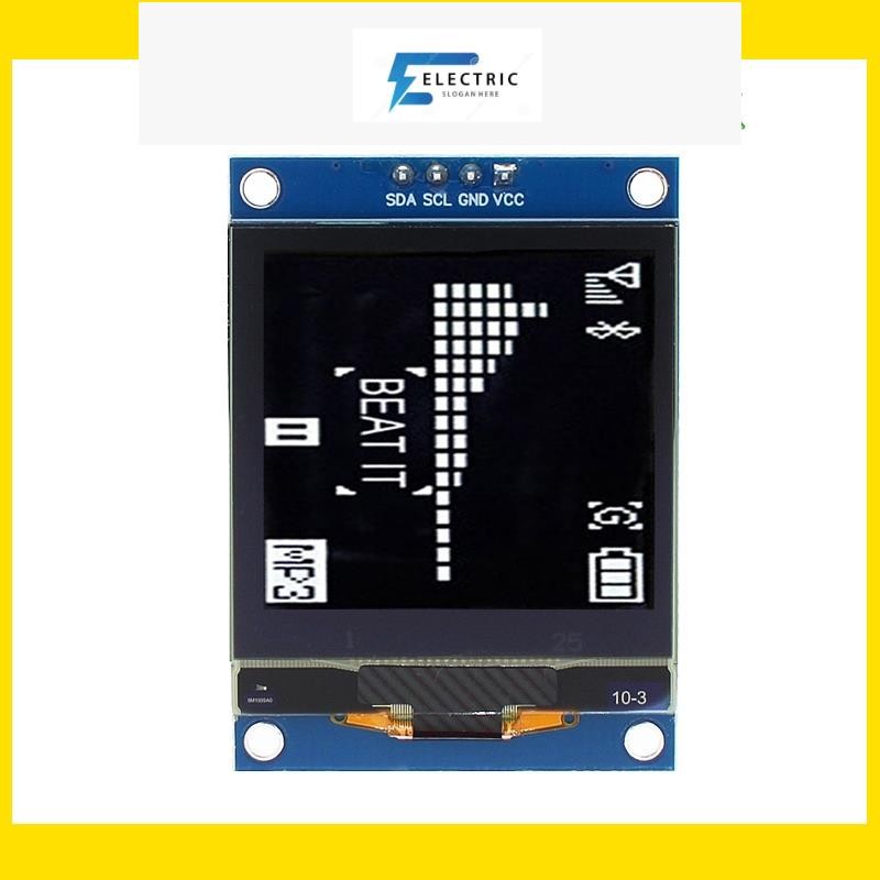 1.5 นิ้ว 128x128 โมดูลหน้าจอโล่ OLED SH1107 3.3 V-5 V สําหรับ Raspberry Pi สําหรับ STM32 สําหรับ Ard