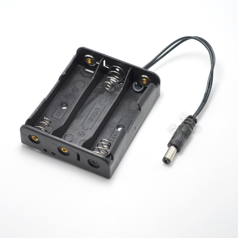★ กล่องแบตเตอรี่พลาสติก 3S 18650 พร้อมแจ็คเก็ต DC, 18650 3S 12V ที่ใส่แบตเตอรี่