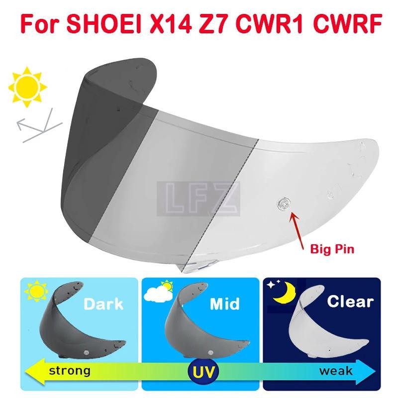 2025ใหม่เลนส์โล่โฟโตโครมิกสําหรับ SHOEI X14 X-14 Z7 NXR CWR1 CWR-1 RF1200 RF-1200 Xspirit3 X-Spirit 