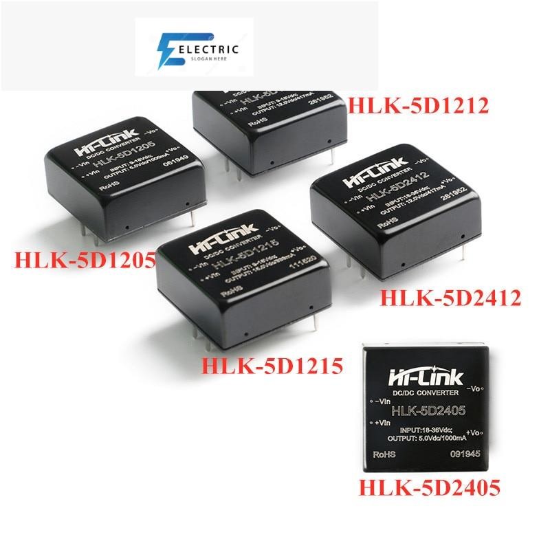 Dc-dc 5w Dc 12v To 15v / 5v / 12v 24v to 5v / 12v Hlk-5D2405 / 5d1205 / 5d1205 / 5d121212 / 5d1215 /