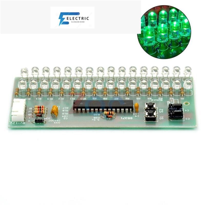 บอร์ดขยายเสียง VU Meter Level Indicator 16 LED แบบช่องคู่