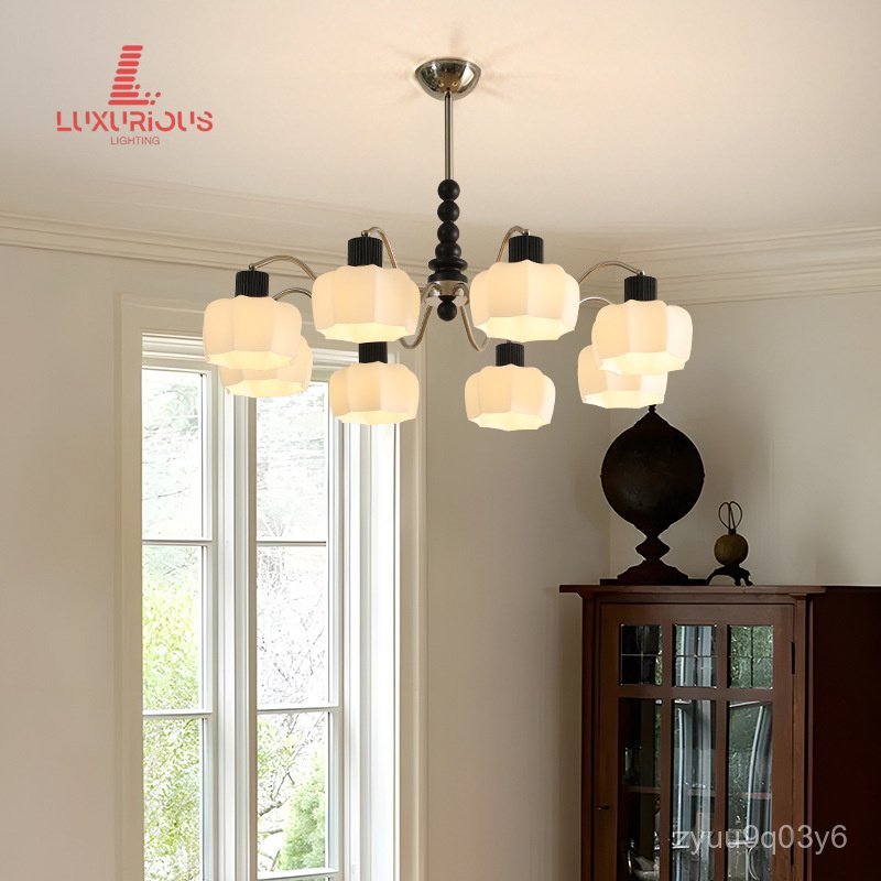 French Retro Style Bedroom Chandelier Vintage Master Bedroom Chandelier High-End Designer Elegant Be