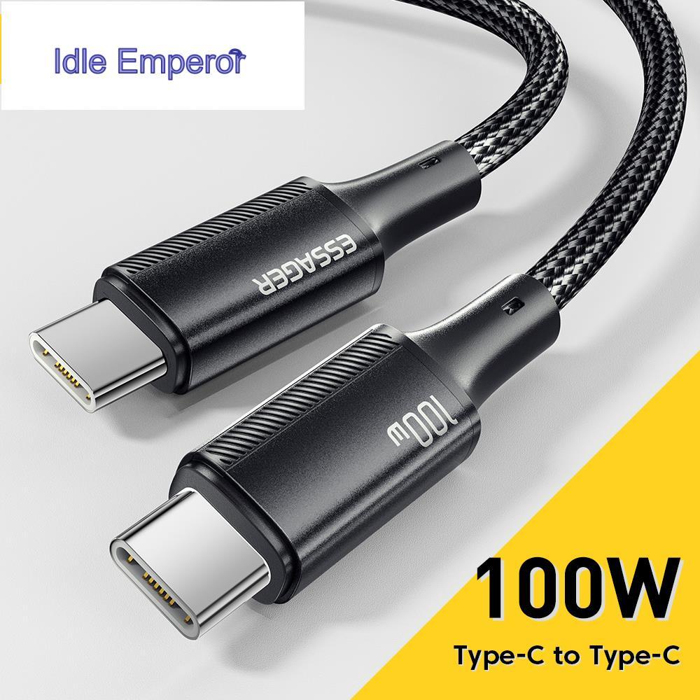 Essager PD Type C To Type C 100W สายชาร์จ Fasr สําหรับ Samsung ViVo Usb C To Usb C Cable