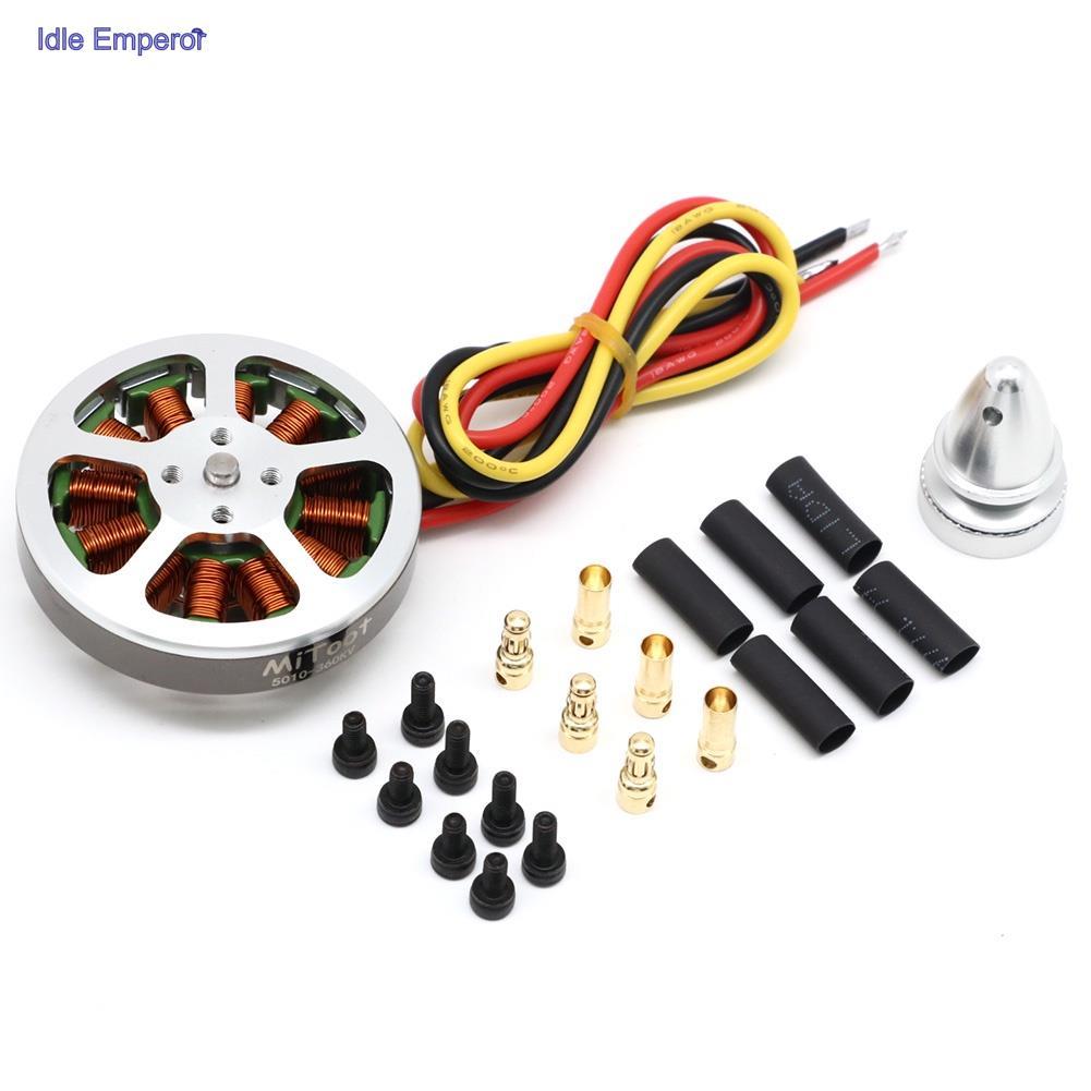 Mitoot มอเตอร์แรงบิดสูง ไร้แปรงถ่าน 5010 360KV 750KV 2-6s 6 มม. สําหรับเครื่องบินบังคับ หลายแกน Quad