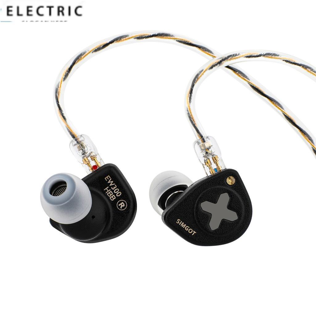 Simgot HBB EW300 1DD+1Planar+1PZT Hybrid Driver In Ear Monitor หูฟังแบบมีสายพร้อมสายเคเบิล IEC ของ S