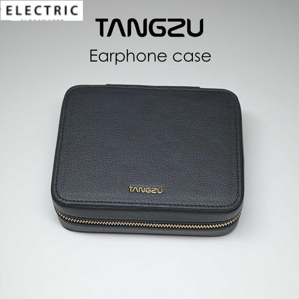 Tangzu กระเป๋าใส่หูฟัง HIFI สีดํา อุปกรณ์เสริม สําหรับอะแดปเตอร์เสียง IEMs Dongles Eartips และสายเคเ
