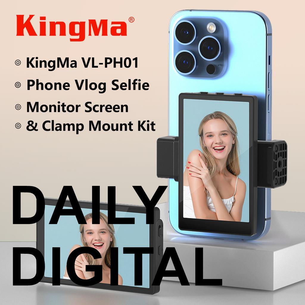 Kingma VL-PH01 สมาร์ทโฟน Magnetic Selfie Vlog พลิกหน้าจอ Mirroring Over กล้องหลังเหมาะสําหรับ Vloggi