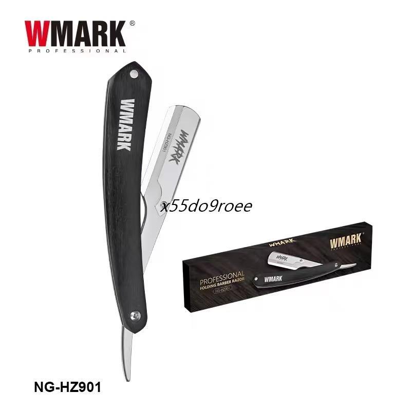 WMARK9012 ขาตั้งเครื่องโกนหนวดย้อนยุคมาพร้อมเครื่องโกนหนวดแบบใช้มือ 10 ใบมีดสําหรับตัดแต่งคิ้วและโกน