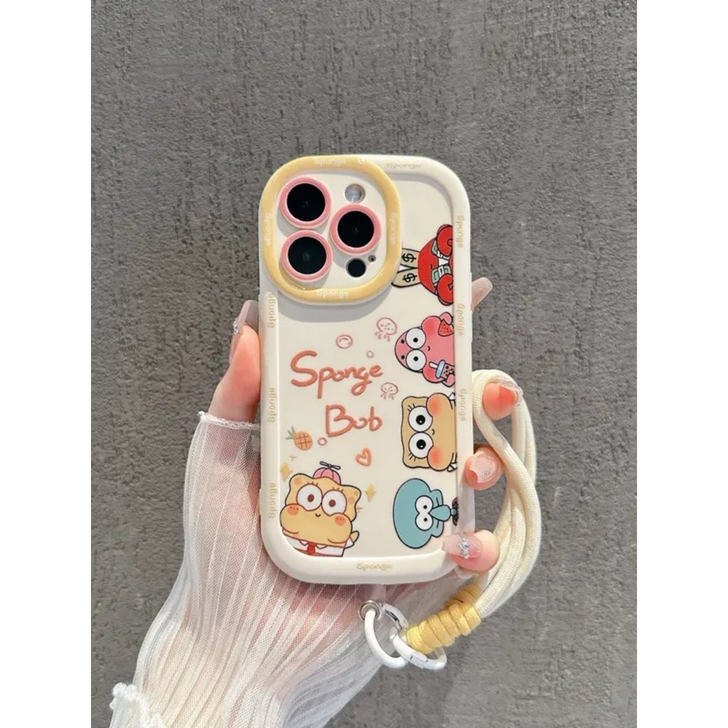 เคสไอโฟน การ์ตูนสพันจ์บ็อบ สแควร์แพนท์ สำหรับ IPhone 16 14 15 11 13 PRO MAX 8 14 15 Plus 15PRO 11PRO