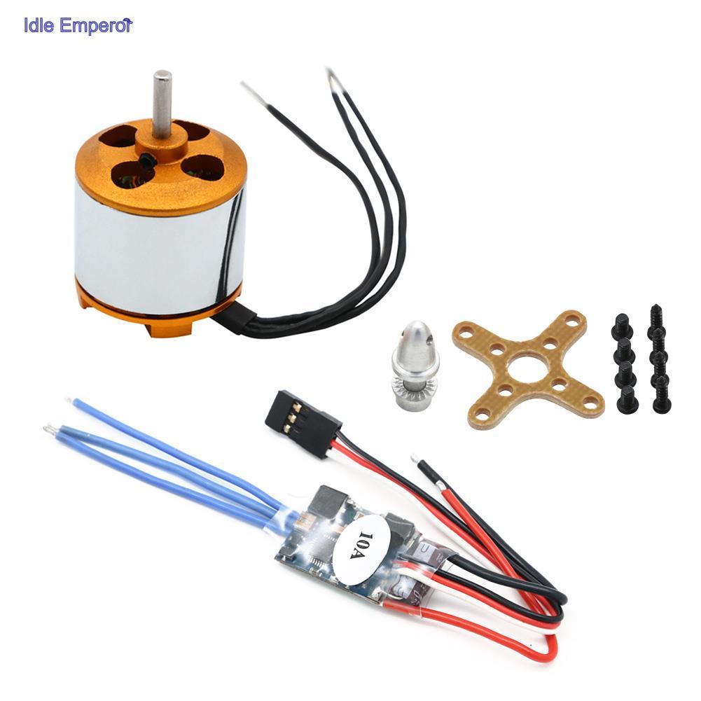 มอเตอร์ไร้แปรงถ่าน A1510 2200KV 2800KV 13T พร้อมเมาท์ 10A ESC สําหรับโดรน เครื่องบินบังคับ KK Quadco
