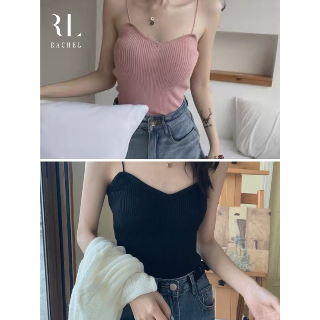 เสื้อกล้ามผู้หญิงสายเดี่ยว เปิดหลังเล็กน้อย ดูน่ารักเซ็กซี่